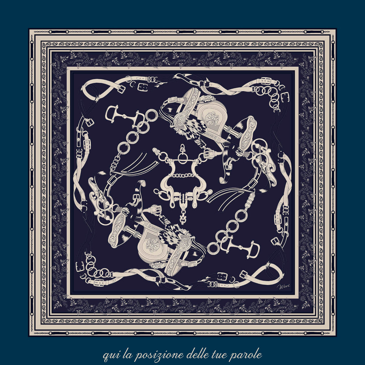 STAFFA Personalizzato Foulard 100% Seta 65×65 cm