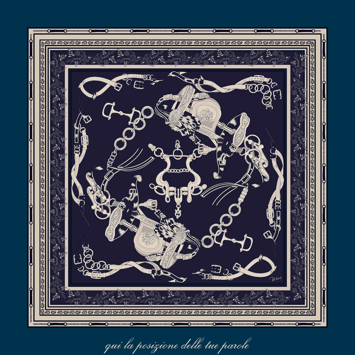 STAFFA Personalizzato Foulard 100% Seta 65×65 cm