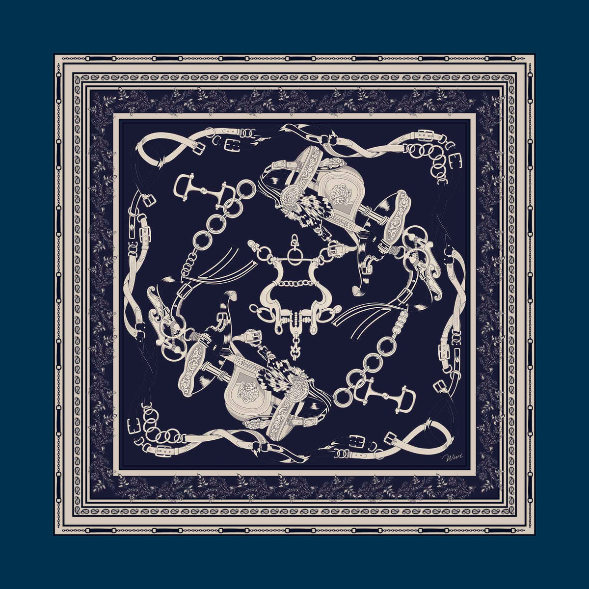 Foulard Staffa· 100% Seta · 65x65 cm