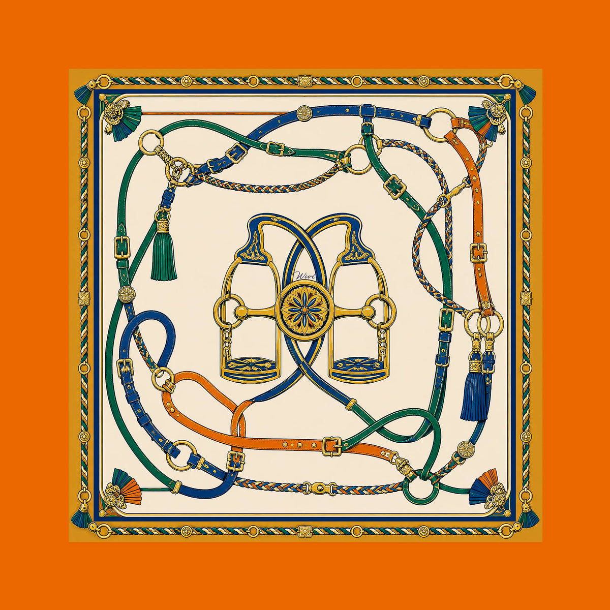 Briglia Scarf · 100% Silk · 90×90 cm