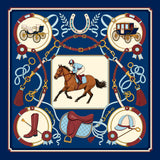 EQUESTRE Foulard 100% Seta 65×65 cm