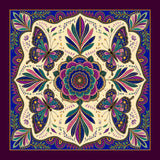 FARFALLE Foulard 100% Seta 65×65 cm