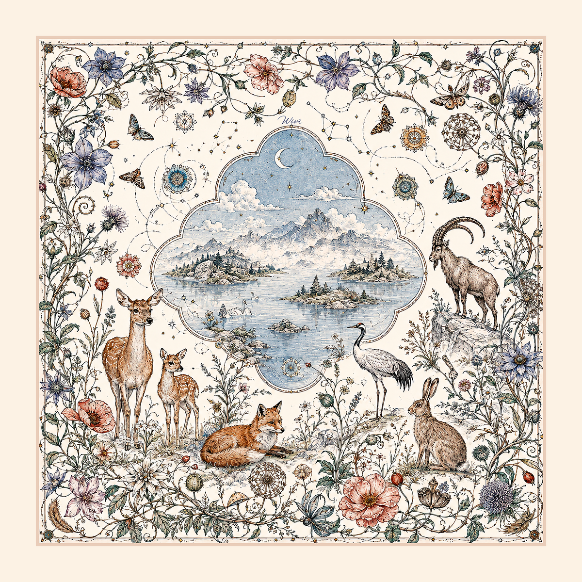 INCANTO Foulard 100% Seta 65×65 cm