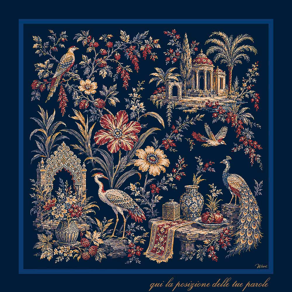 ARCADIA Personalizzato Foulard 100% Seta 65×65 cm
