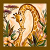 GIRAFFE Foulard 100% Seta 65×65 cm