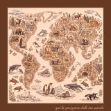 ATLANTE Personalizzato Foulard 100% Seta 65×65 cm