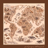 ATLANTE Personalizzato Foulard 100% Seta 65×65 cm