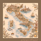 ITALIA Personalizzato Foulard 100% Seta 65×65 cm