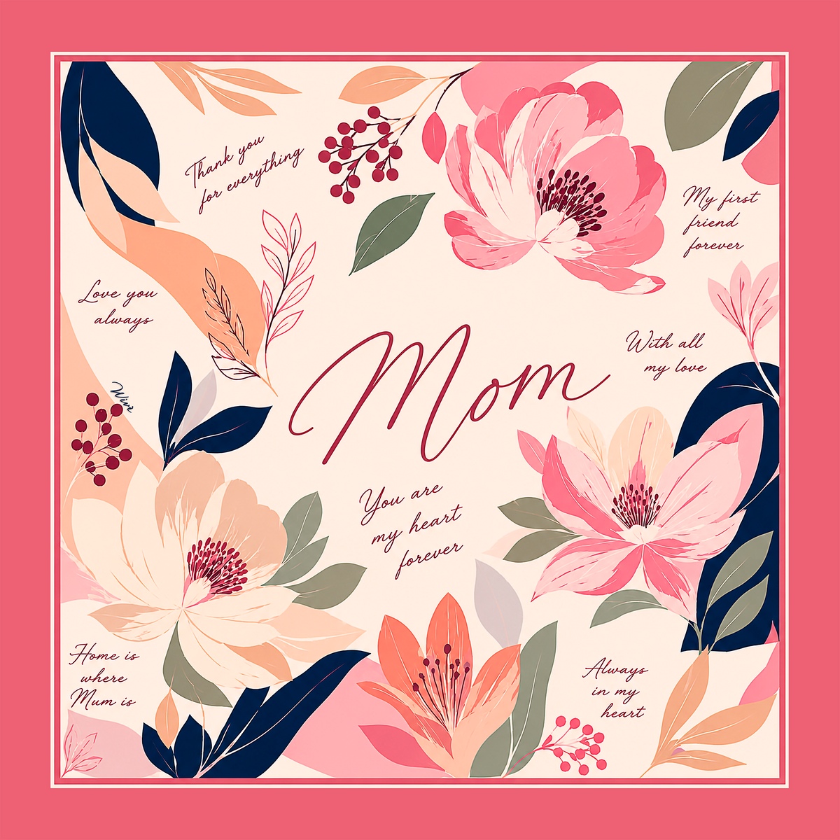 MOM Foulard 100% Seta 65×65 cm