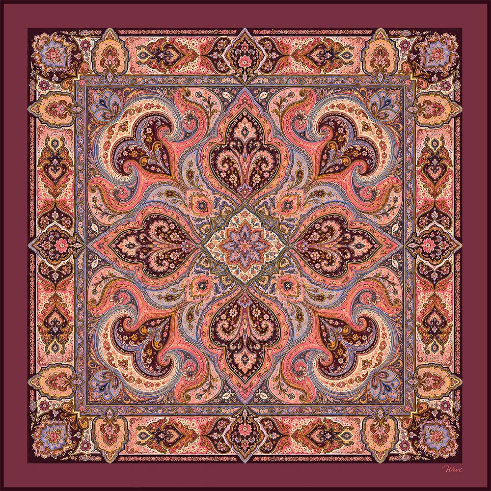 PAISLEY Foulard 100% Seta 65×65 cm
