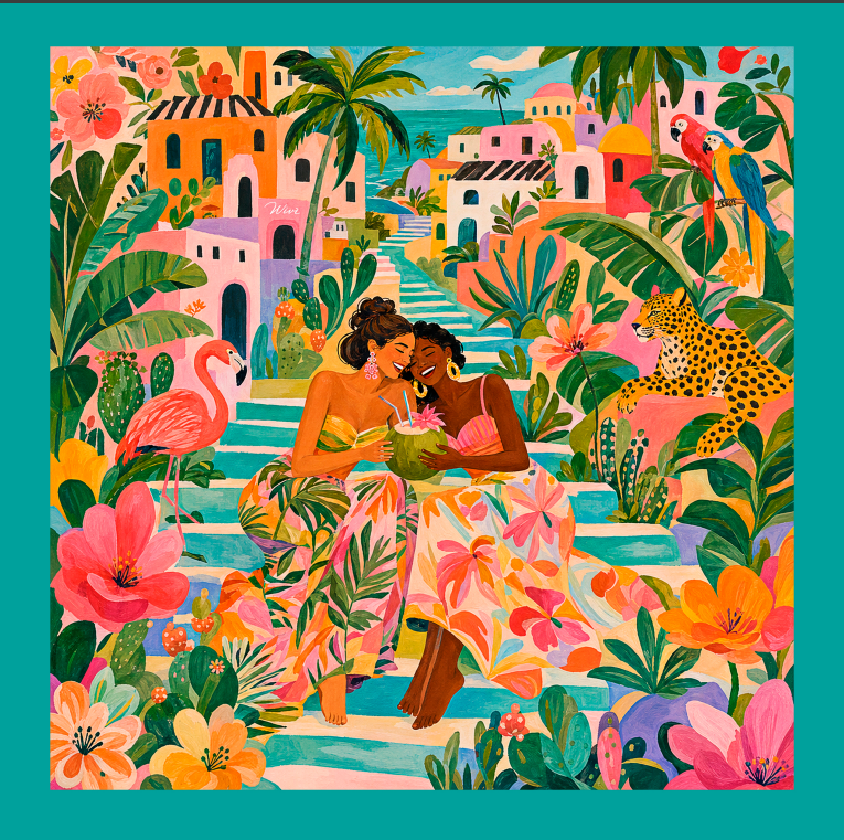 TROPICALE Foulard 100% Seta 65×65 cm