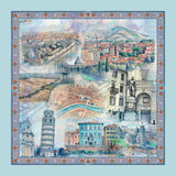 PISA Foulard 100% Seta 65×65 cm