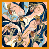 ORCHIDEA Foulard 100% Seta 65×65 cm