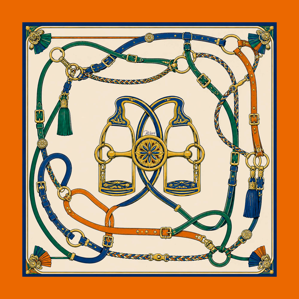 Briglia Silk Scarf · 100% Silk · 65x65 cm