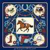 EQUESTRE Personalizzato Foulard 100% Seta 65×65 cm