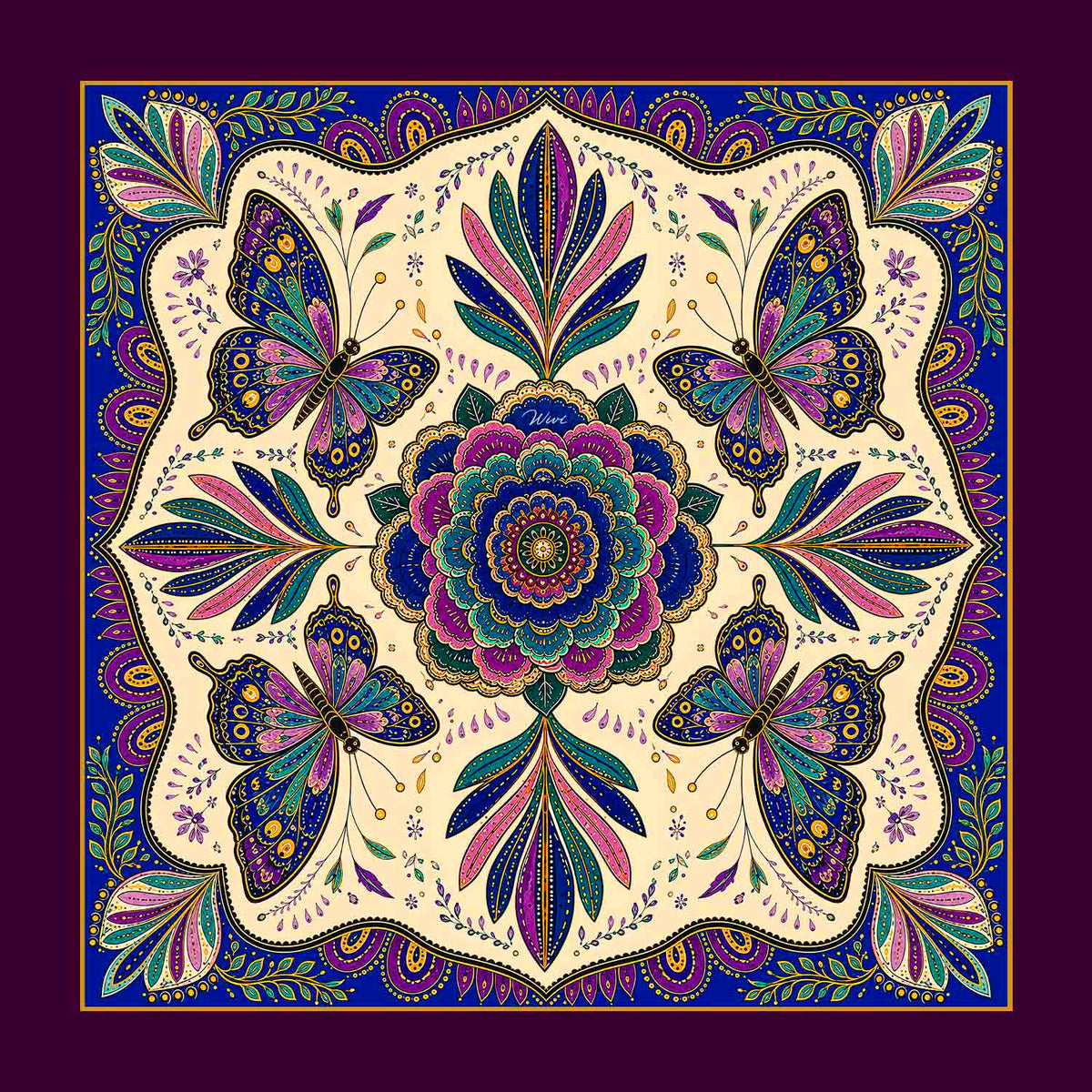 Metamorfosi Scarf · 100% Silk · 65x65 cm