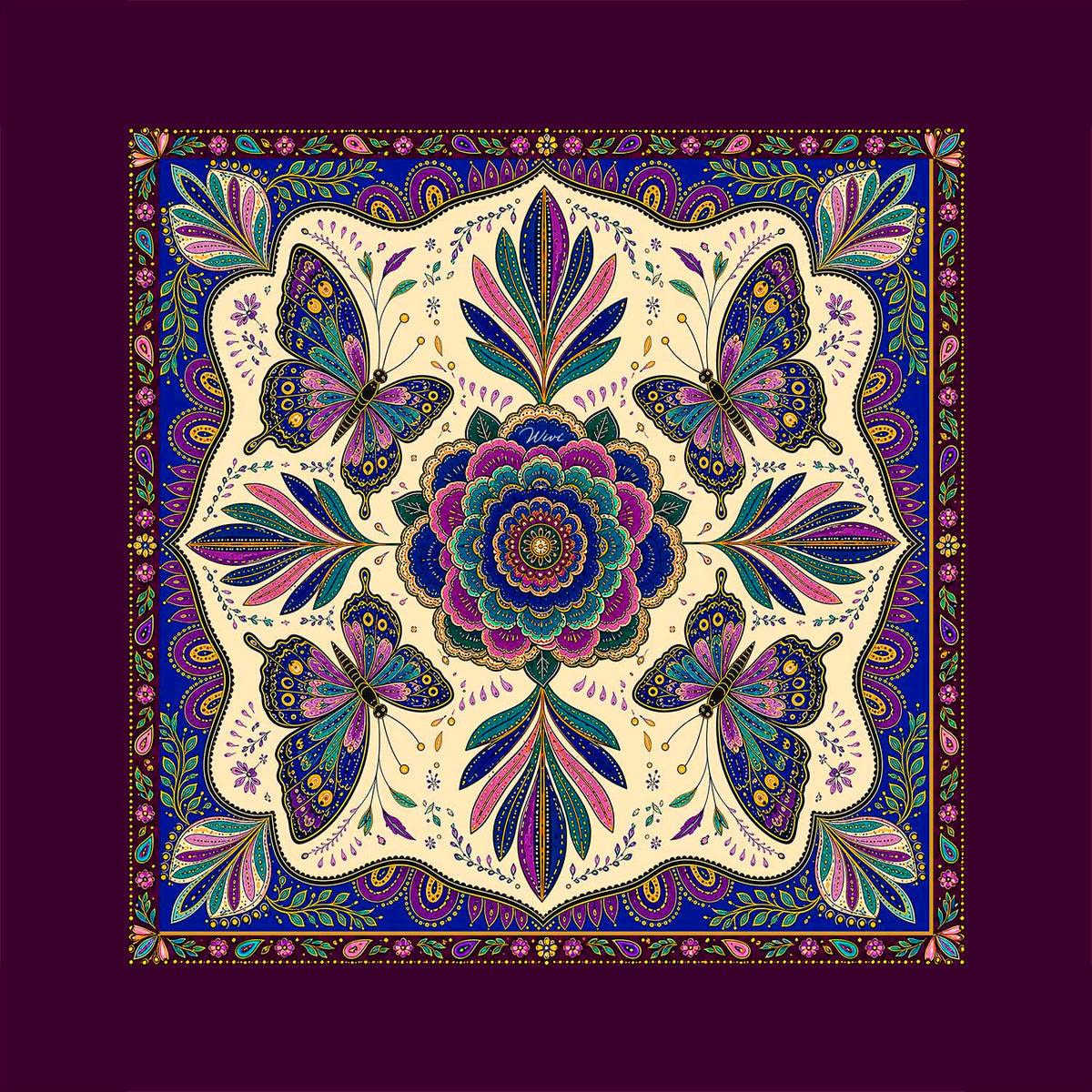 Metamorphosis Scarf · 100% Silk · 90×90 cm