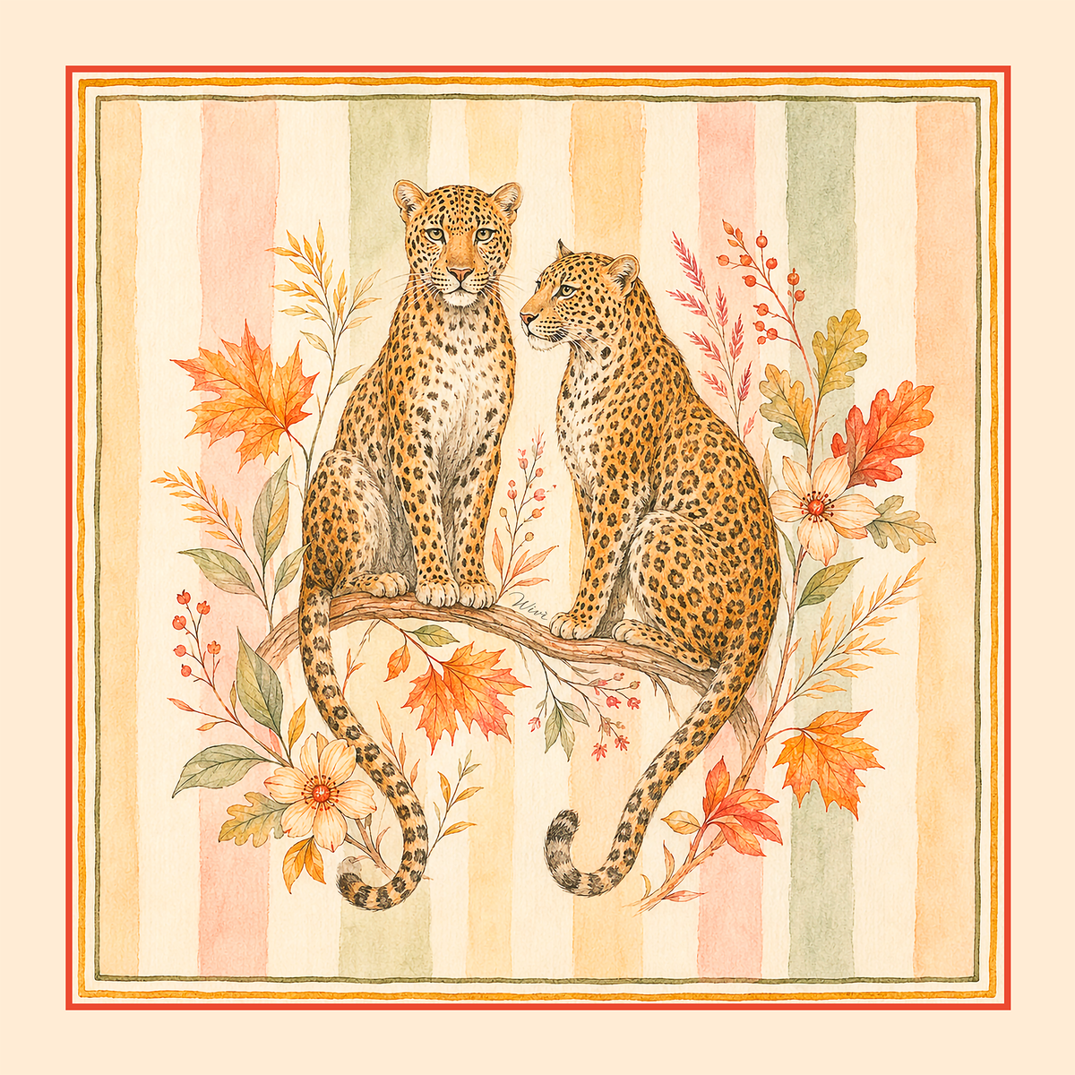 AUTUNNO Foulard 100% Seta 65×65 cm