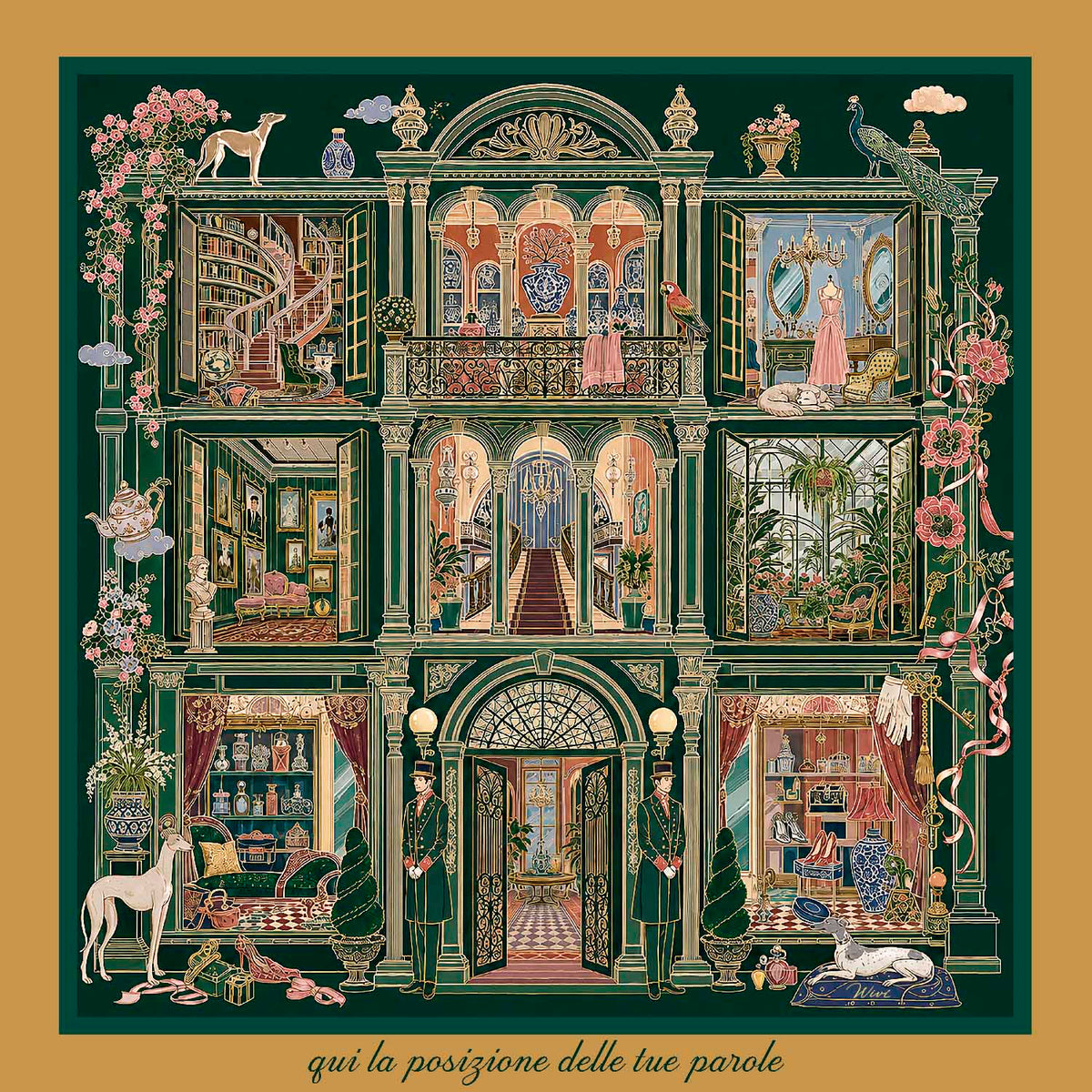 PALAZZO Personalizzato Foulard 100% Seta 65×65 cm