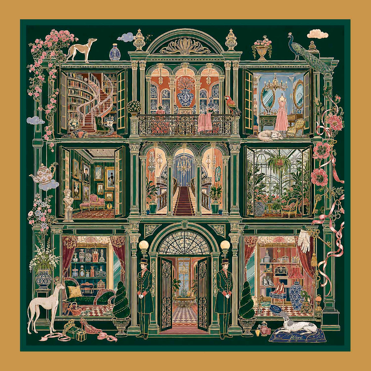 PALAZZO Foulard 100% Seta 65×65 cm
