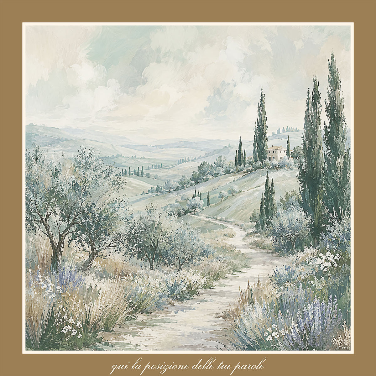 TOSCANA Personalizzato Foulard 100% Seta 65×65 cm