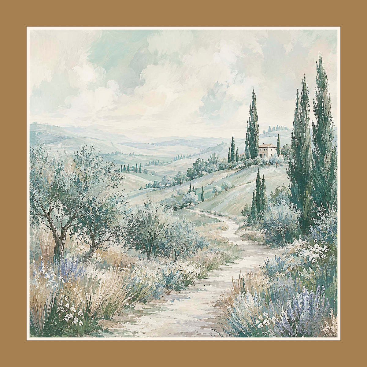 Foulard Toscana· 100% Seta · 65x65 cm