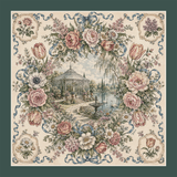GIARDINO Foulard 100% Seta 65×65 cm