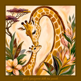GIRAFFE Personalizzato Foulard 100% Seta 65×65 cm