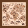 Foulard Planisfero· 100% Seta · 65x65 cm