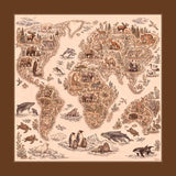 Foulard Planisfero· 100% Seta · 65x65 cm