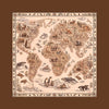Foulard Planisfero· 100% Seta · 90×90 cm