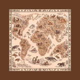 Foulard Planisfero· 100% Seta · 90×90 cm