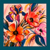 Foulard Fioritura· 100% Seta · 65x65 cm