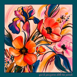 BOUQUET Personalizzato Foulard 100% Seta 65×65 cm