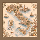 ITALIA Foulard 100% Seta 65×65 cm