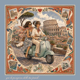 ROMAPersonalizzato Foulard 100% Seta 65×65 cm
