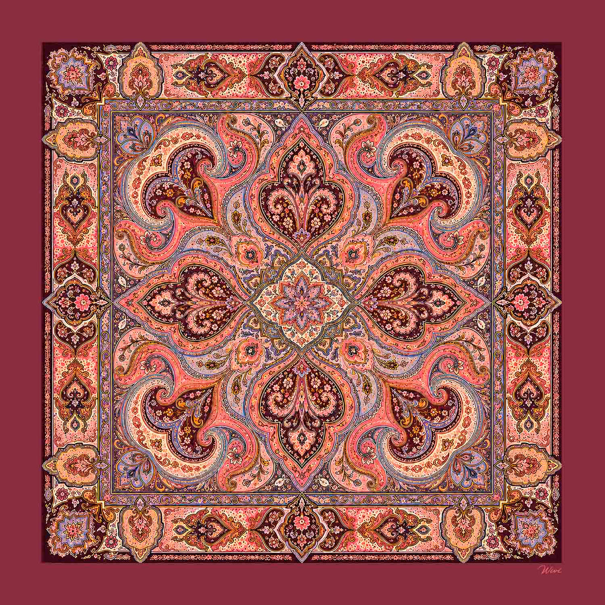 Foulard Paisley· 100% Seta · 65x65 cm