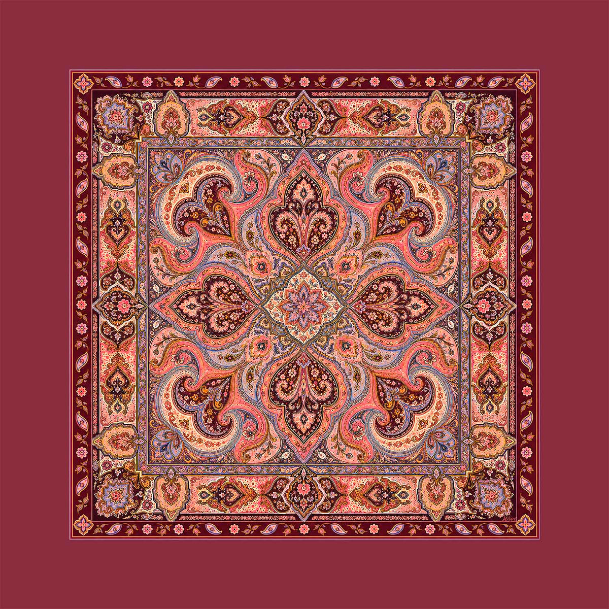 Foulard Paisley· 100% Seta · 90×90 cm