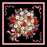 BOUQUET Foulard 100% Seta 65×65 cm
