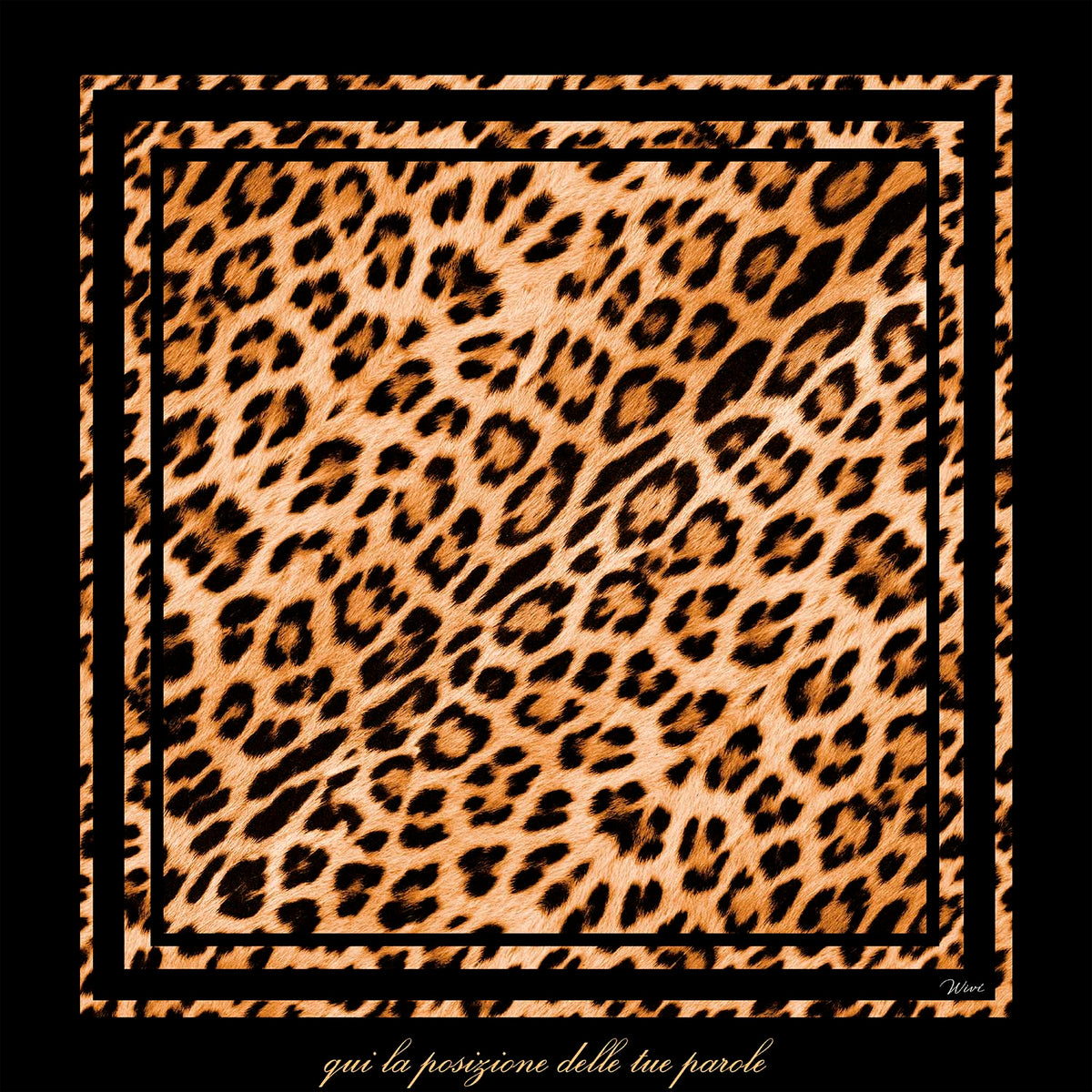 ANIMALIER Personalizzato Foulard 100% Seta 65×65 cm