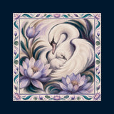 Foulard Cigno· 100% Seta · 90×90 cm