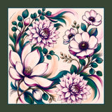 Foulard Dahlia· 100% Seta · 65x65 cm