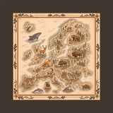 Foulard Fauna· 100% Seta · 90×90 cm