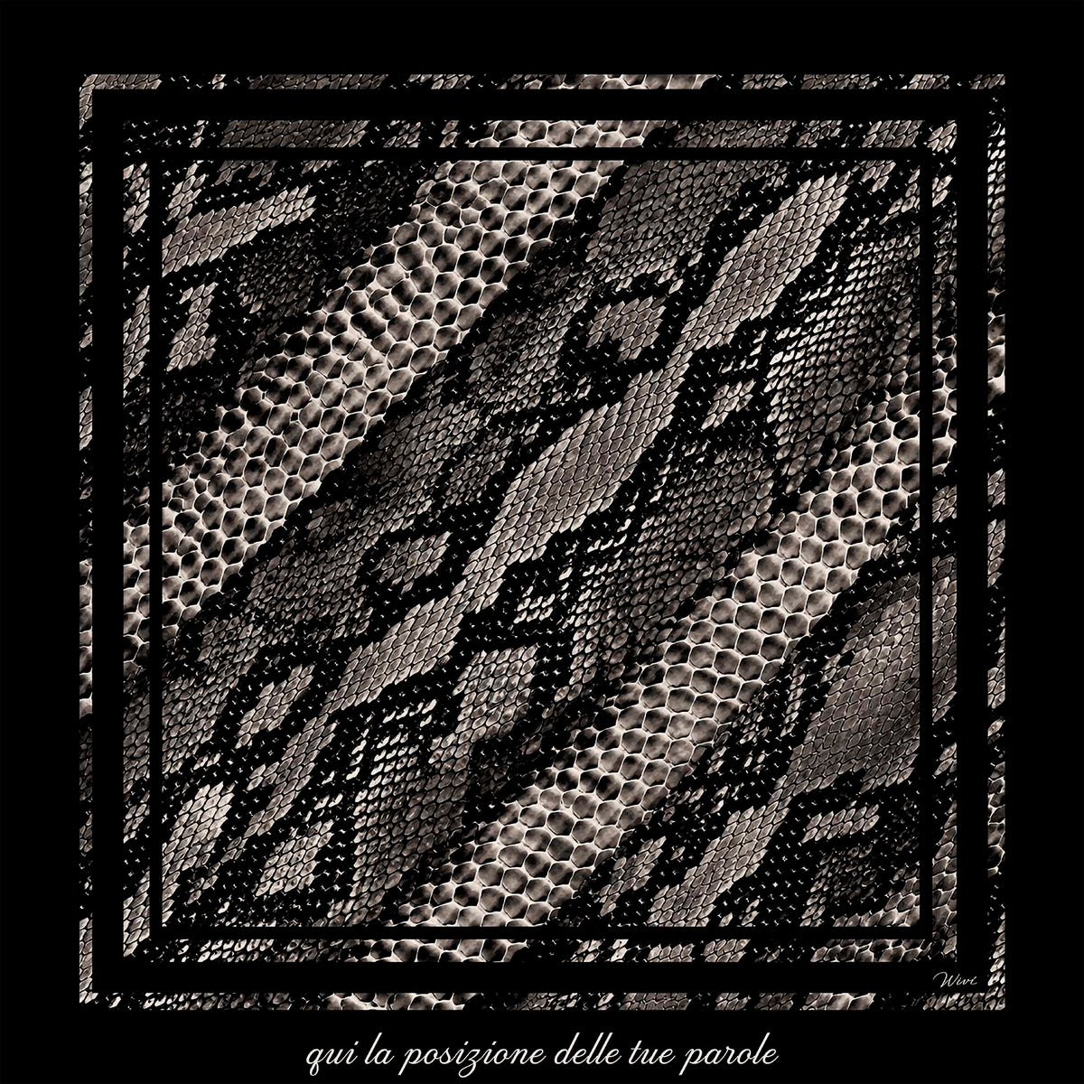 PITONE Personalizzato Foulard 100% Seta 65×65 cm