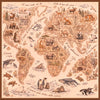 Foulard: Mondo 65 × 65 cm - Foulard in 100% seta | Made in Italy